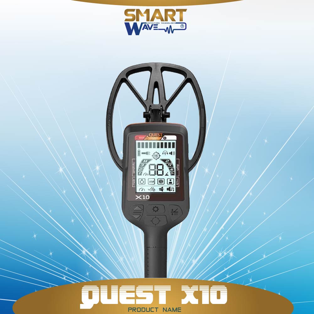 QUEST X10 Metal Detector With 9"X5" Waterproof Search Coil 